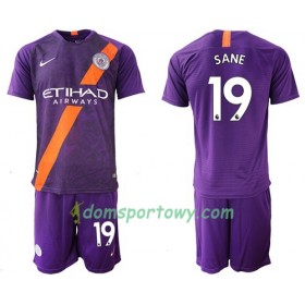 Koszulka Manchester City Sane 19 Dziecięcy Trzeci Koszulki Piłkarskie 2018-2019 Krótki Rękaw